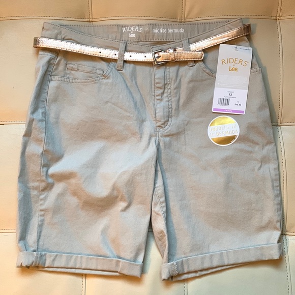 Riders By Lee Mid Rise Bermuda Shorts 